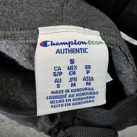 Champion Sweatpants Mens Small Gray Eco Fleece Joggers Drawstring Elastic Cuffs - Picture 9 of 10